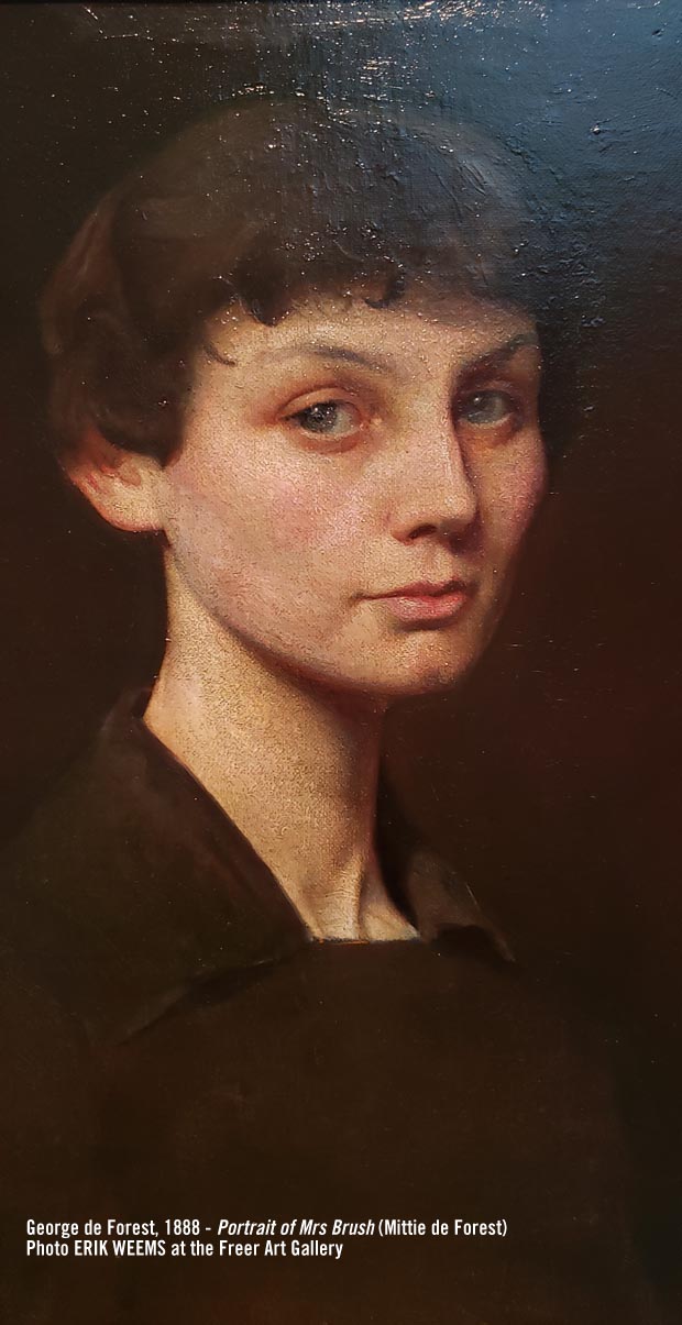 Portrait of Mrs Brush by George de Forest - Painting of Mittie de Forest