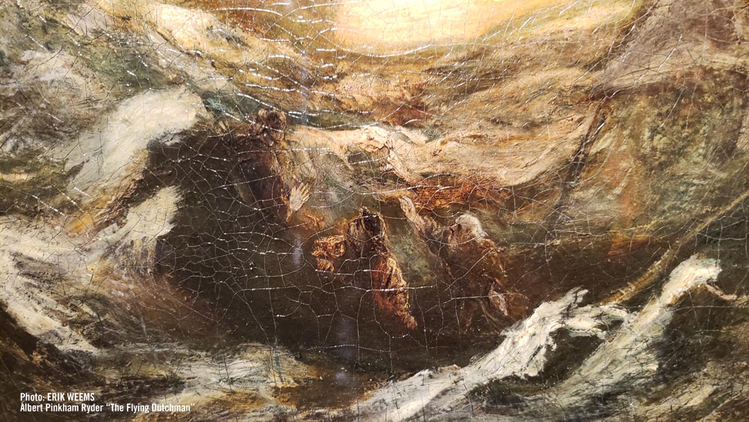 Detail close up of sailors from Albert Pinkham Ryder The Flying Dutchman Detail close up of sailors from Albert Pinkham Ryder The Flying Dutchman