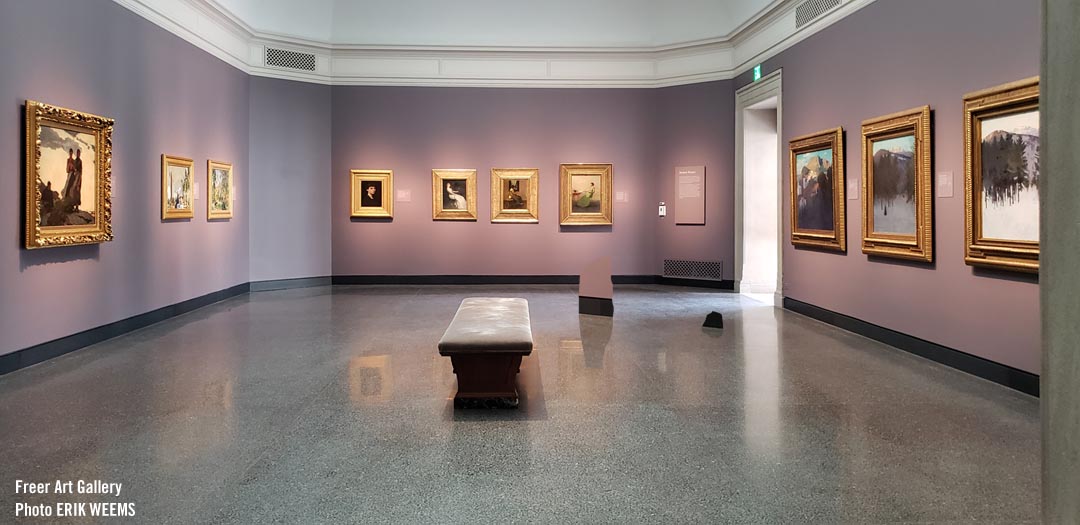 Inside gallery at the Freer Inside gallery at the Freer