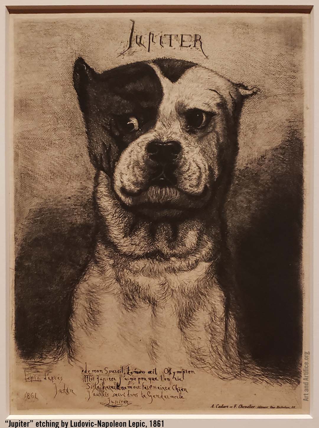 Click image to enlarge - Jupiter Etching by Ludovic-Napoléon Lepic 1861 Jupiter Etching by Ludovic-Napoléon Lepic 1861