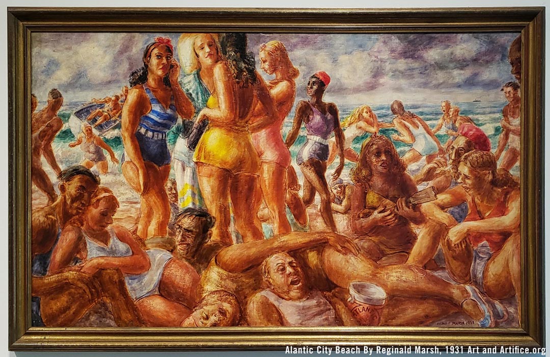 Atlantic City Beach, 1931, art by Reginald Marsh